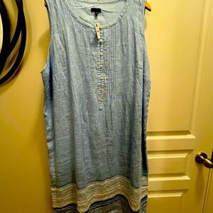 Talbots fully lined linen dress